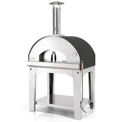 Fontana Forni Mangiafuoco Pizza Oven with Cart Anthracite