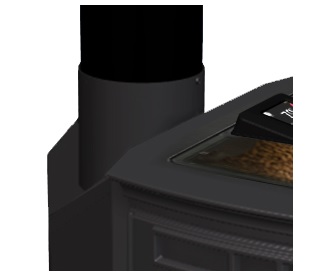 absolute43 pellet stove top vent adapter