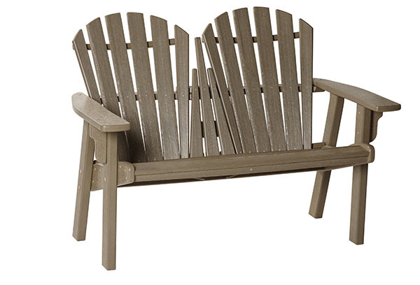 Quick Ship Coastal Bench by Breezesta outdoor furniture collection made from recycled poly in a variety of color options