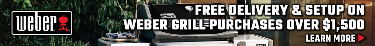 Weber free delivery and setup from Best Fire